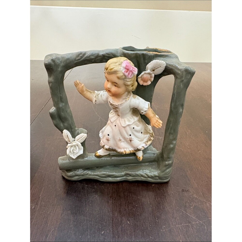 Vintage Victorian Girl Bud Vase